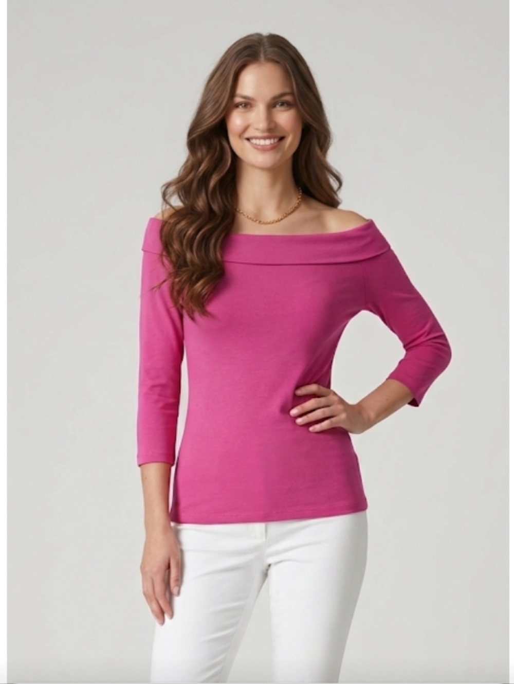 "Venus" Vintage Stunning Hot Pink Misses (XS) Off the Shoulder Top. WORN…